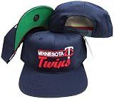Minnesota Twins Navy Snapback Adjustable Plastic Snap Back Hat / Cap