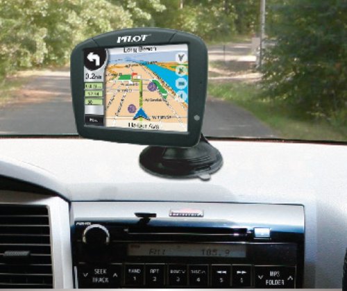 Pilot Automotive GPS Portable Global Positioning Navigation SystemWorks with all Vehicles (GPS unit, Mounting Hardware, Antenna, Wiring, and Carrying Case)