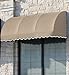 Awntech 3-Feet New Yorker Window/Entry Awning, 24-Inch Height by 36-Inch Diameter, Gray/White