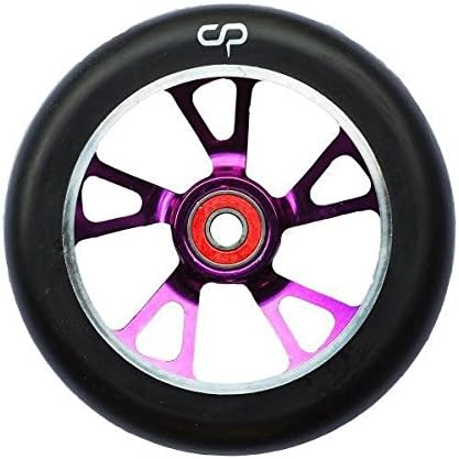 Crisp Pro Scooter Alloy Core Drilled 125mm Wheel (Purple Core)