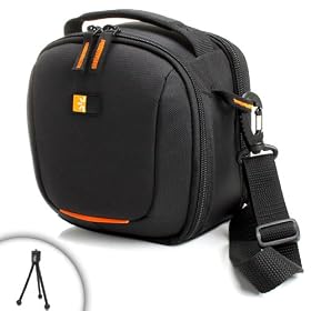 Bundle: 2 items - VersaStyle System Protective Carrying Case for Canon PowerShot G15 , SX150 IS , SX260 HS and Many More Digital Cameras! ** Includes Miniature Tripod! **
