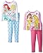 Disney Girls' Princess Gems and Royal Paws Four-Piece Pajama Set