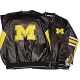 Michigan Wolverines NCAA Logo Pleather Adult Jacket #2