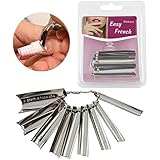 MAKARTT&reg; 9 Sizes Q-Pink Acrylic Nail Cutters Smile Line Patent Pending Single Tips French Trimmer Nail Gel Easy French Smiley Nail Art Tools- For Nail Salons & DIY Nail Art at home