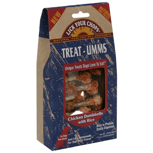 Lick Your Chops Treat-umms Chicken Dumbbells With Rice, 2.5 Ounce Boxes (Pack of 6) by Lick Your Chops