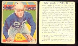 1935 National Chicle Regular (Football) Card# 12 Tom Hupke of the Detroit Lions Good Condition