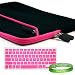 MacBook Pro Case Sleeve for All Models of the Apple MacBook Pro 13.3 Inch Laptop (MC700LL/A , MC724LL/A) + Pink MacBook Keyboard Skin + VanGoddy Live * Laugh * Love Wrist Band!!!