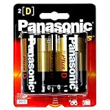 Panasonic Alkaline Plus Batteries, D Size, Pack of 2 Count Batteries