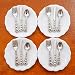 Odoria 1:12 Miniature 4Pcs Plates and 12Pcs Knife Fork Spoon Dollhouse Kitchen Accessories