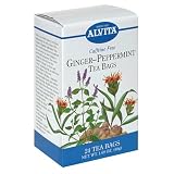 Alvita Tea Bags, Ginger-Peppermint, Caffeine Free, 24 tea bags [1.69 oz (48 g)] (Pack of 3)