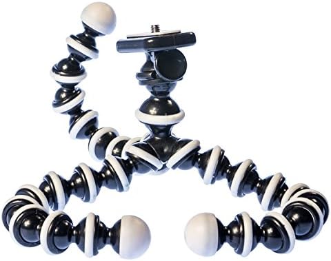 Flexible Tripod - Camera Tripod - Strong Mount Bendy Malleable Legs - Latest Stylish Compact Design - Universal 1/4" Screw - 1 Click Release Head - Rubber Feet Extra Grip - Large 10" Version