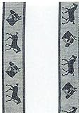 100% Cotton Weave Green Equine Dishtowel 18" X 28" Set / 6