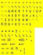 Large Print Key-Top Stickers - Black On Yellow Background, Non-Transparent Oversized Characters Keyboard Stickers for the Visually Impaired and Low Vision