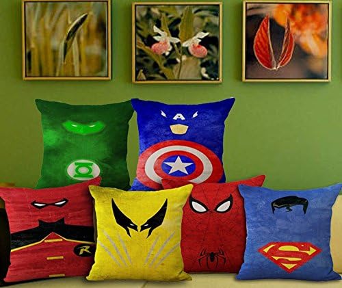Super Heroes Thicker Cotton & Linen Pillowcase Decorative Throw Pillow Cover (spiderman)