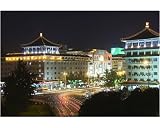 Photographic Print of Chinese style hotel building and city lights from Robert Harding