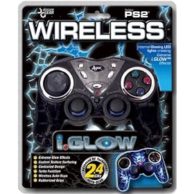 PlayStation 2 Wireless iGlow Controller Black by DreamGEAR