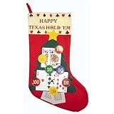 17" Happy Texas Hold 'Em Casino Gambling Christmas Stocking #24212190000