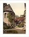Cathedral churchyard and 1000 year old rose tree Hildesheim Hanover Germany, c. 1890s, (S) Library I
