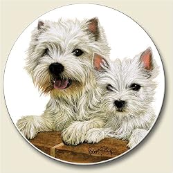 West Highland Terrier Auto Coaster, Single Coaster for Your Car