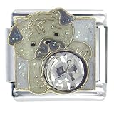 April Animal Birthstone Italian Charms Bracelet Link
