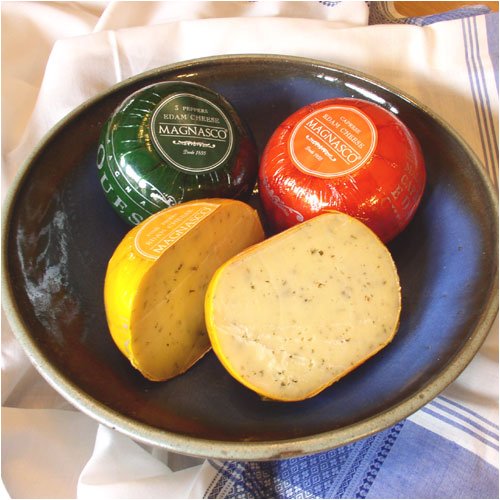 Magnasco Flavored Edam Cheese - 3 Peppers (1 Pound) by igourmet.com by igourmet