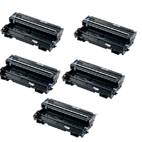 sans frais de port UCI - DR350/DR2000 [FIVE] 5 Black compatible drums unit replacement for Brother DCP 7010, 7010L, 7020, 7025 FAX 2820, 2920, HL 2030, 2040, 2050, 2070, 2070N, 2500, MFC 7225N, 7420, 7820N, imprimeur, DR350, DR2000, 12000pages BY UK - COMPATIBLE - encre