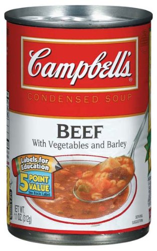 Campbell's Condensed Soup Beef with Vegetables & Barley - 12 Pack