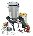 Bayou Classic 9195 32-Quart Stainless-Steel Outdoor Turkey Fryer Kit with Burner