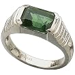 Platinum Fresh Green Emerald Fashion Ring