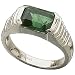 Platinum Fresh Green Emerald Fashion Ring
