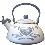 Corelle Coordinates Blue Hearts 2.2-Quart Whistling Teakettle