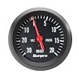 Sunpro CP8213 StyleLine Mechanical Vacuum/Boost Gauge - Black Dial