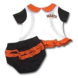 San Francisco Giants Infant Girls Ruffle Diaper Set