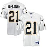 LaDainian Tomlinson Jersey: Reebok White Replica #21 San Diego Chargers Jersey