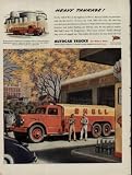 Heavy Tankage! For the ruts of War or the highways of Peace,
Autocar Trucks are precision built for the heaviest of heavy-duty
work. Ask Shell Union Oil Corporation. They know Autocar Trucks
through long years of rugged use. ..... 1945 Autocar Trucks Ad,
A3756A.