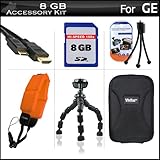 8GB Accessories Kit For GE Active DV1-GG, DV1-AB, DV1-CO, DV1-LG, DV1-LG, W ....
