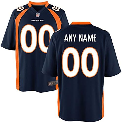 Men Denver Broncos Customized Game-navy Blue Jersey Size M