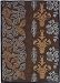 8' x 10' Area Rug Plants and Flowers Pattern in Chocolate