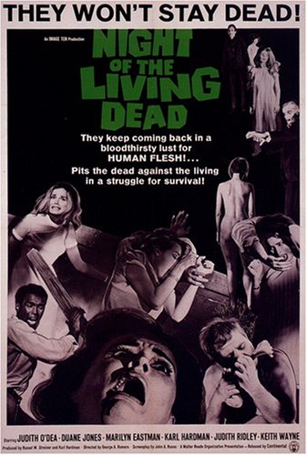 Vintage Science Fiction Horror Movie Poster Night of The Living Dead