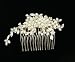 Handmade Austrian Swarovski Crystals With Fresh Water Pearls Hair comb 0160