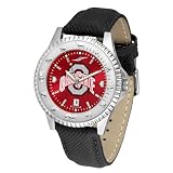 Ohio State Buckeyes NCAA Anochrome Competitor Mens Watch (Poly/Leather Band)