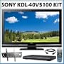 Sony BRAVIA V-Series KDL-40V5100 40-Inch 1080p 120Hz LCD HDTV + TV Accessory Kit