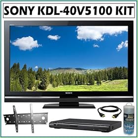 Sony BRAVIA V Series KDL 40V5100 40 Inch 1080p 120Hz LCD HDTV + TV Accessory Kit Sony BRAVIA V-Series KDL-40V5100 40-Inch 1080p 120Hz LCD HDTV + TV Accessory Kit