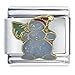 Blue Snowman Christmas Italian Charms Bracelet