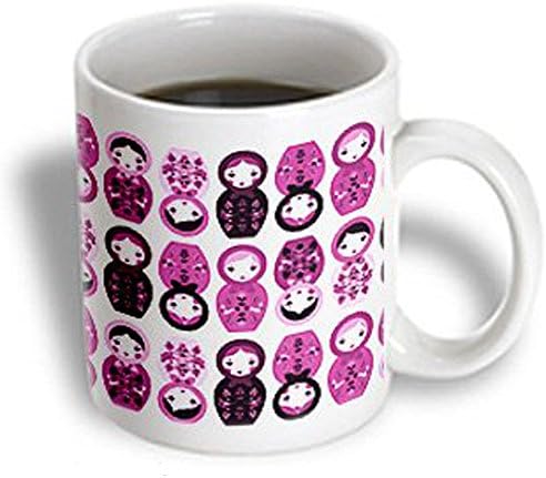 You Have Gifts Fuchsia Russian Nesting Dolls Mug White