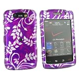 For Blackberry Storm 2 Storm2 Hard Case Floral Purple