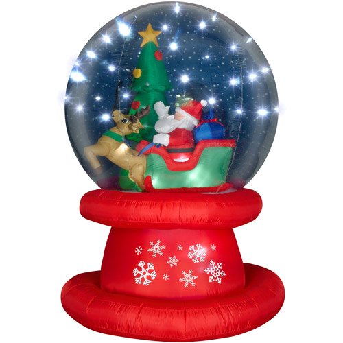 Sparkle LED Holiday Globe Santa Sleigh Lightshow Christmas Inflatable