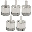 1" Diamond Coated Hole Saws Glass Drill Bit Set 5 Pcs