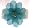 White Band/Aqua Flower