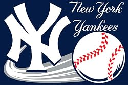 New York Yankees Tufted Floor Rug - MLB Baseball Fan Shop Sports Team Merchandise